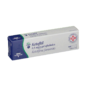 KETOFIL Gel Oftalmico | 0,5mg/g Ketotifene fumarato | Tubo 10g
