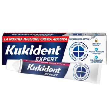 Expert con beccuccio sottile 57g | Crema adesiva antibatterica| KUKIDENT