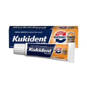 Plus Morso Insuperabile 40g | Crema adesiva - Sapore neutro | KUKIDENT