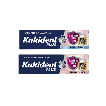 Plus Barriera Anti-cibo | Crema adesiva vari gusti 40g | KUKIDENT
