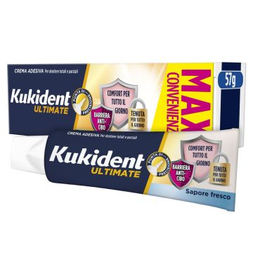 Ultimate Crema Adesiva 57g | Antibatterica sapore fresco | KUKIDENT