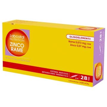 Zinco - Rame 0,073mg / 2ml | Soluzione bevibile 28 fiale | LABCATAL