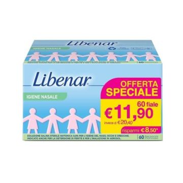 LIBENAR 60 flaconcini monodose | Soluzione fisiologica salina sterile | Chefaro pharma