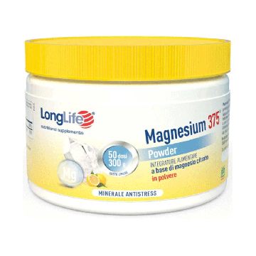 MAGNESIUM 375 Powder 300 g | Integratore di 30 Dosi di Magnesio | LONGLIFE