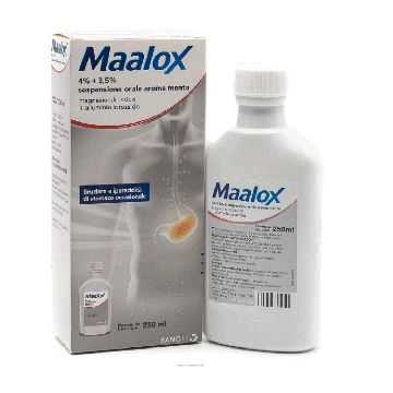 MAALOX Sciroppo | Sospensione orale 250 ml - Aroma menta