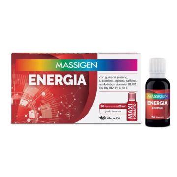 Energia 10 flaconcini 25ml | Integratore energetico | MASSIGEN