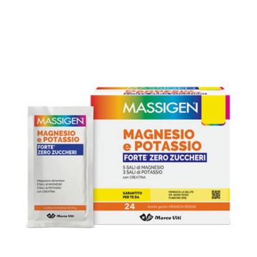 Magnesio e Potassio Forte 24buste | Integratore zero zuccheri | MASSIGEN