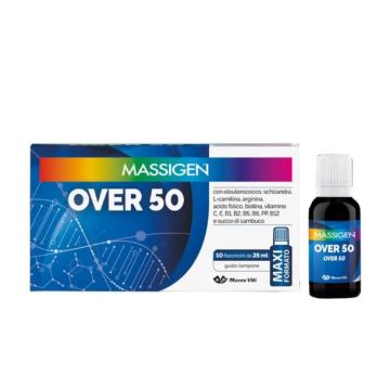 Over 50 10 flaconcini 25ml | Integratore energetico | MASSIGEN