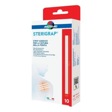 Sterigrap Strip Adesivo 10pz | Per sutura ferita 6mmx1000mm| MASTER AID