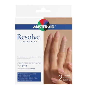 Resolve Cicatrici Cerotto Dita 2pz | Patch siliconico 2,5x30cm | MASTER AID