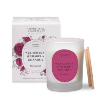 Candela Profumata 180g | Melagrana e Fragola Selvatica | NASOTERAPIA