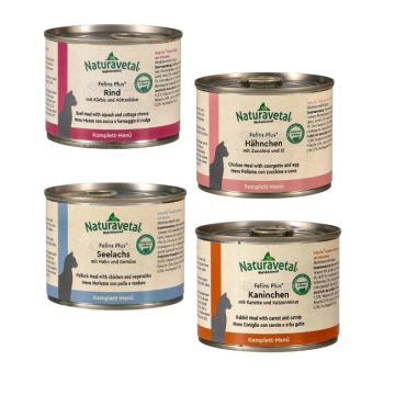 Cibo Umido per Gatti | Vari gusti 200g | NATURAVETAL - Felins Plus