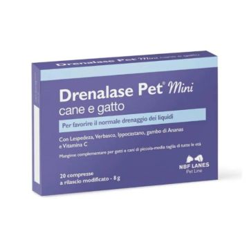 Drenalase Pet Mini - Cane e Gatto 20cpr | Mangime complementare | NBF LANES