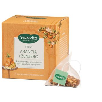 Infuso Arancia zenzero 15pz | Rivitalizzante tonificante | NEAVITA