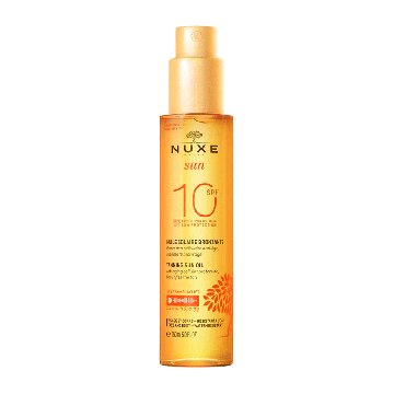 Sun - Olio Abbronzante 150ml | Bassa protezione SPF10 | NUXE