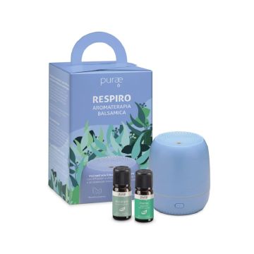 Purae Kit Respiro | Kit oli essenziali balsamici aromaterapia | PURAE