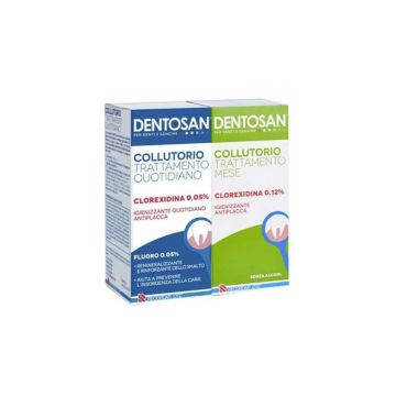 Collutorio Bipack 200ml + 200ml | Clorexidina 0,12% + 0,05% | DENTOSAN