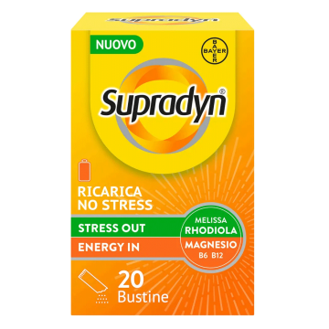 Ricarica No Stress 20 bustine | integratore magnesio e vitamine | SUPRADYN