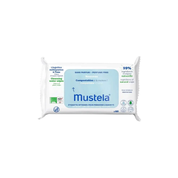 Salviette all'acqua compostabili | salviette neonati | MUSTELA