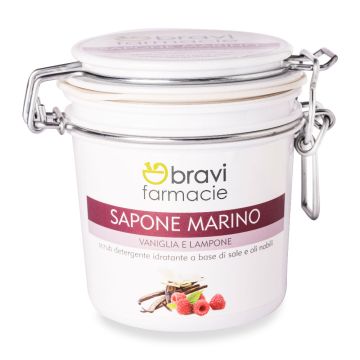 Sapone Marino Vaniglia e Lampone | scrub corpo | BRAVI LAB