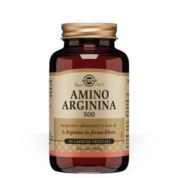 Amino Arginina 500 50 cps vegetali | Integratore a base di arginina  | SOLGAR