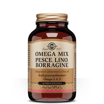 Omega Mix 3, 6, 9 60 perle | Integratore contro il colesterolo | SOLGAR
