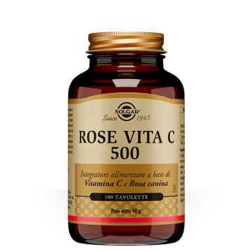 Rose Vita C 500 100 tavolette | Integratore Vitamina C | SOLGAR
