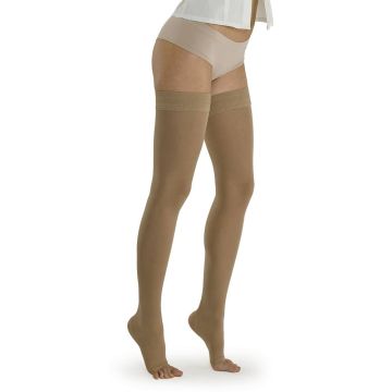 Marilyn Ccl2 Plus - Calza Compressiva 25/32mmHg | Autoreggente punta aperta - naturale varie tg  | SOLIDEA