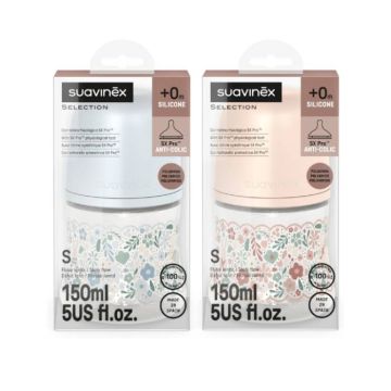 Wonder - Biberon Poliammide 150ml | Tettarella Silicone Sx Pro - Vari colori | SUAVINEX