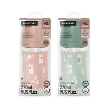 Wonder - Biberon Poliammide 270ml | Tettarella Silicone Sx Pro - Vari colori | SUAVINEX