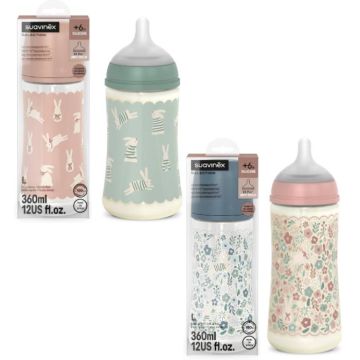 Wonder - Biberon Poliammide 360ml | Tettarella Silicone Sx Pro - Vari motivi | SUAVINEX