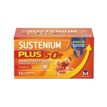 Sustenium Plus 50+ 15 Flaconcini | Energia fisica e mentale | SUSTENIUM