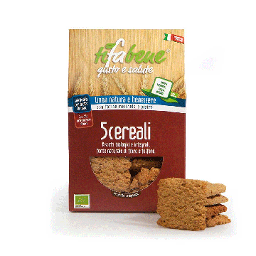 Biscotti 5 Cereali 250g | Biscotti integrali BIO senza lattosio e senza lievito | TIFABENE