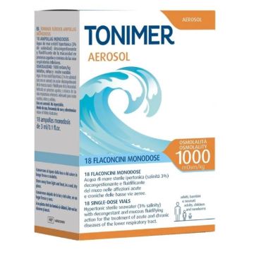Aerosol 1000 mOsm/kg 18flac. | Acqua di mare sterile | TONIMER