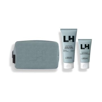 Trousse Idratante energizzante uomo | Kit gel idratante e gel doccia | LIERAC HOMME