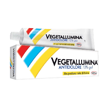 VEGETALLUMINA Antidolore Gel| 10% Ibuprofene sale di Lisina | Tubo 120g