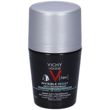 Deo Roll On 72h Invisible resist 50ml | Deodorante anti traspirante uomo | VICHY