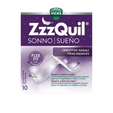 Zzzquil Nasal Strips 10pz | Cerotti respiro facile | VICKS