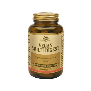 Vegan Multi Digest 50 tav | Integratore a base di enzimi digestivi| SOLGAR