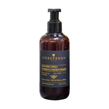 MASCHERA CAPELLI 200 ml | Erbe e Fieni, Olio di Ricino, Miele | HOBE PERGH
