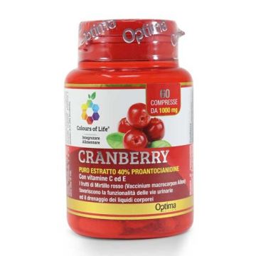 CYST CRANBERRY 60 cpr | Integratore Mirtillo Rosso americano | OPTIMA NATURALS Colours of Life