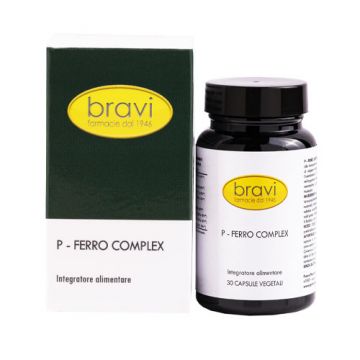 P - Ferro Complex 30 capsule | Integratore per la stanchezza | BRAVI