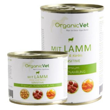 MIT LAMM 200 o 400 g | Cibo umido agnello per CANI | ORGANIC VET Sensitive