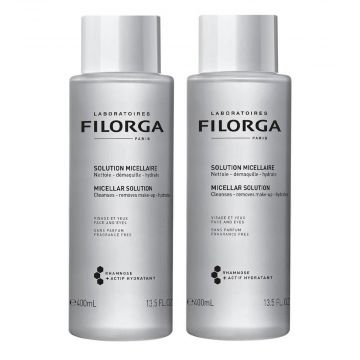 SOLUTION MICELLAIRE 2 x 400 ml | Detergente struccante bipack | FILORGA