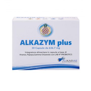 ALKAZYM PLUS 30 Capsule | Integratore Funzione Digestiva | ALKADAE