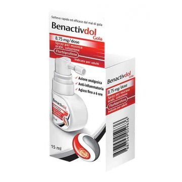 BENACTIV DOL Gola 8,75 mg/dose ADULTI | Spray per Mucosa Orale - Flacone 15 ml