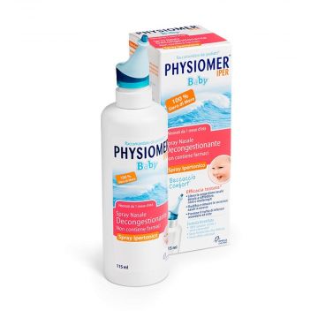 PHYSIOMER BABY IPER spray 115 ml | Siero di mare decongestionante neonati | PHYSIOMER