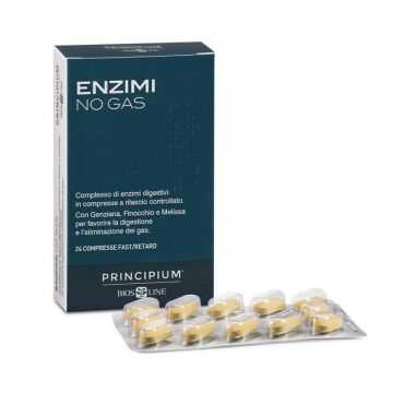 Principium Enzimi No Gas 24cpr | Integratore enzimi digestivi | BIOS LINE Principium