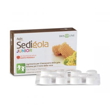 Sedigola Propoli Junior 20 pastiglie | Pastiglie lenitive mal di gola bambini | BIOS LINE