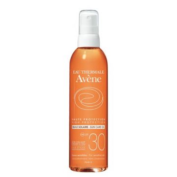 Spray Olio SPF30 150 ml | Nebulizzatore satinato pelli sensibili corpo e viso | AVENE Solari